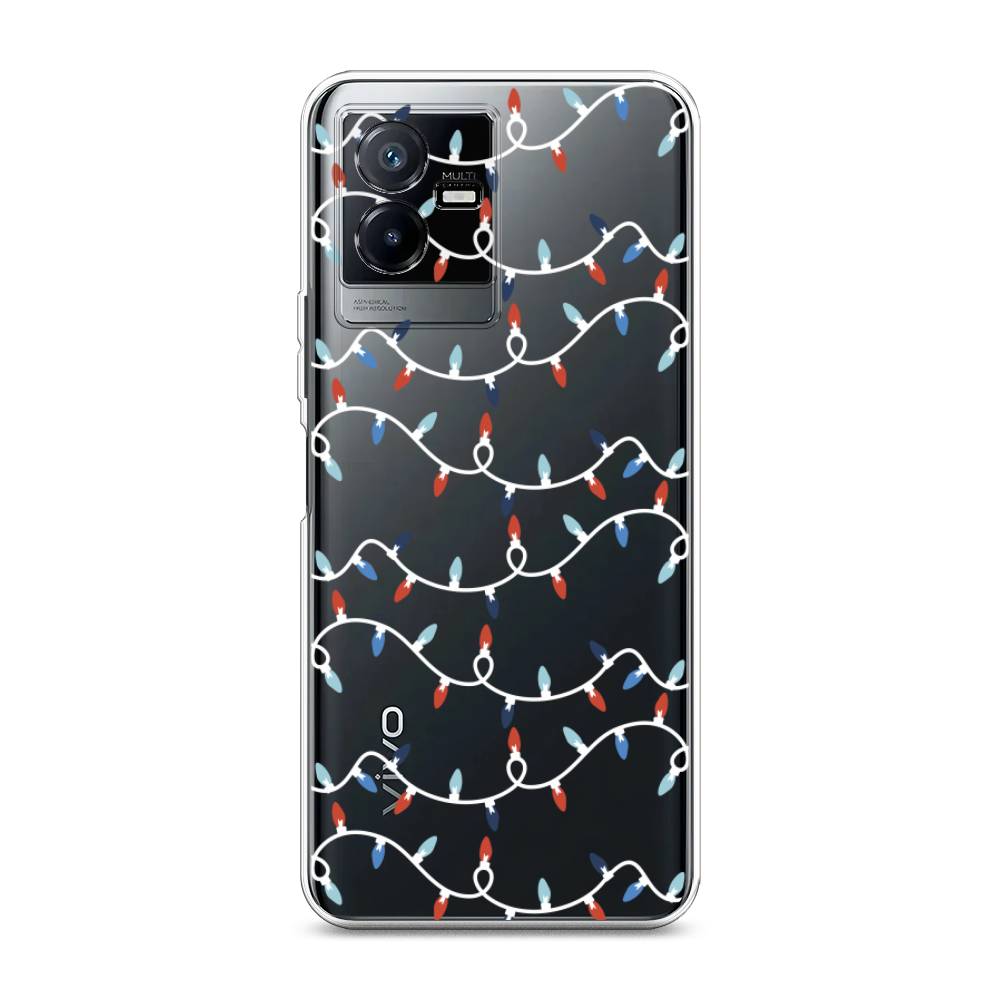 

Чехол для Vivo Y73t "Разноцветная гирлянда", Белый;красный;синий, 268050-5