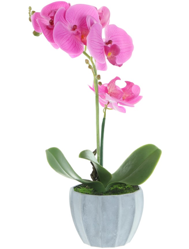 фото Искусственный цветок в горшке fuzhou light орхидея 2 цвета 40 см