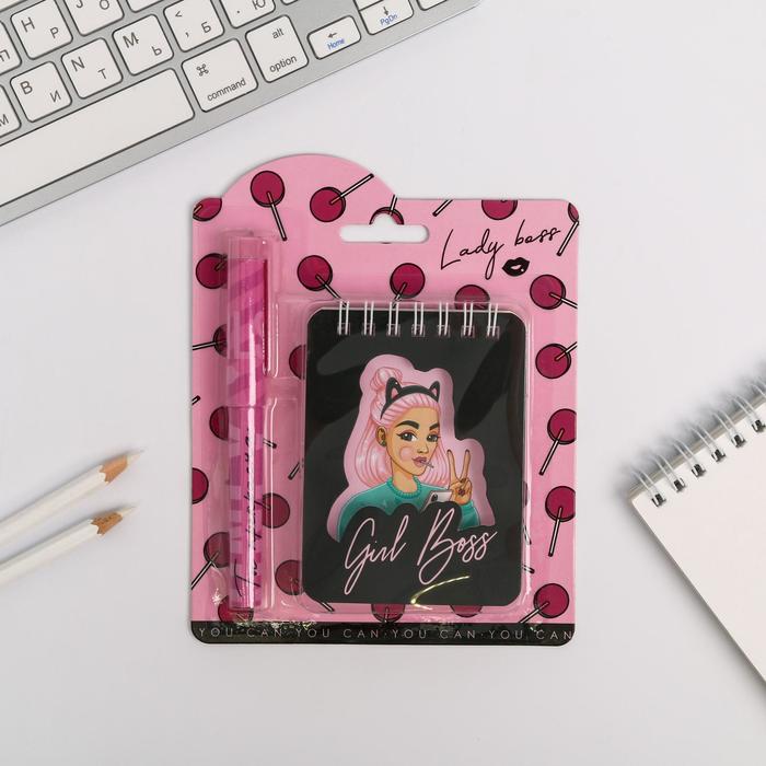 

Набор Girl boss: блокнот и ручка, (2шт.)
