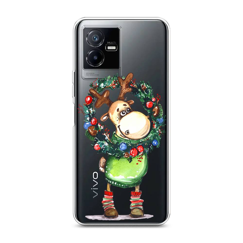 

Чехол для Vivo Y73t "Олень с новогодним венком", 268050-4