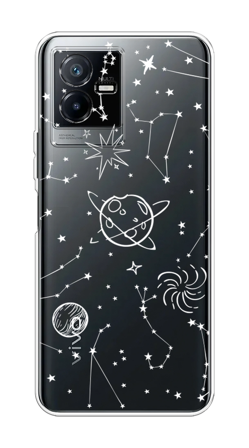 

Чехол на Vivo Y73t "Планеты в космосе", Белый, 268050-2