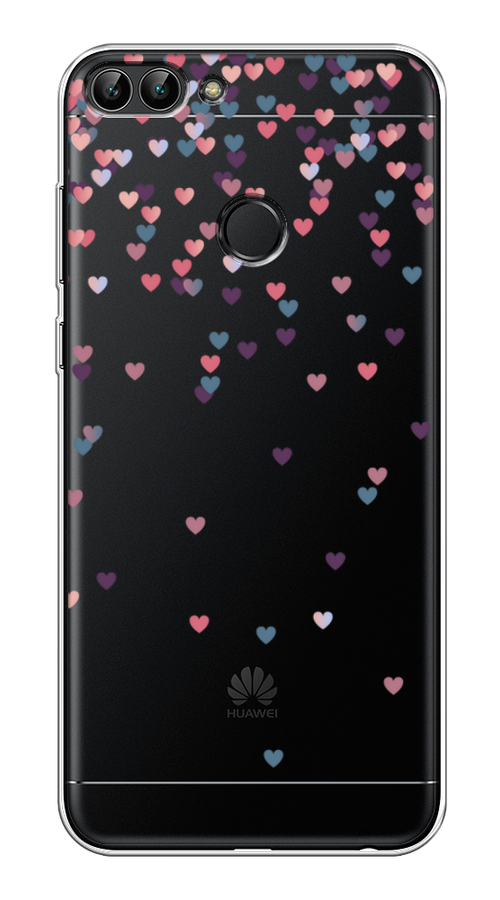

Чехол на Huawei P Smart "Посыпка сердечки", Розовый;фиолетовый, 64050-3