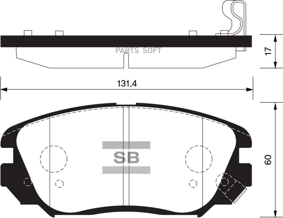

Тормозные колодки Sangsin brake дисковые SP1402