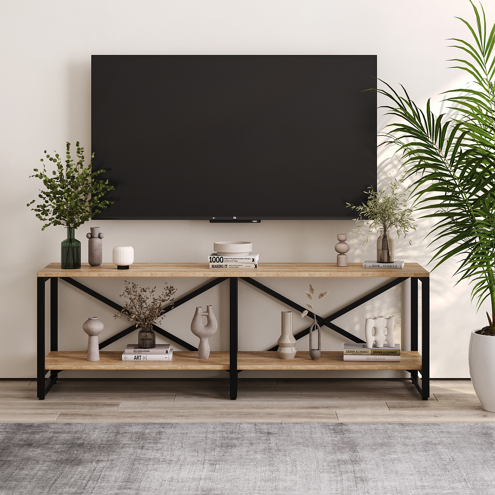 Тумба под телевизор A1 HOME Bruno 44х134х34 см Дуб Небраска