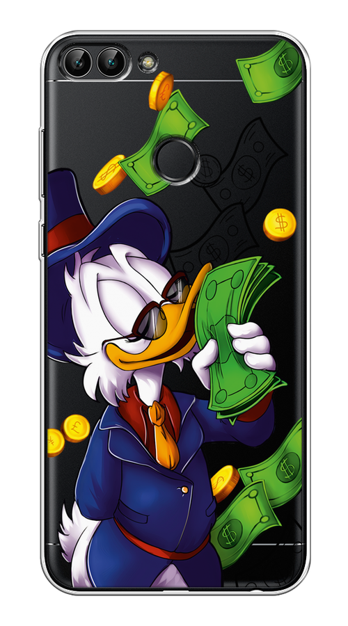 

Чехол на Huawei P Smart "Scrooge McDuck with Money", Синий;зеленый;белый, 64050-6