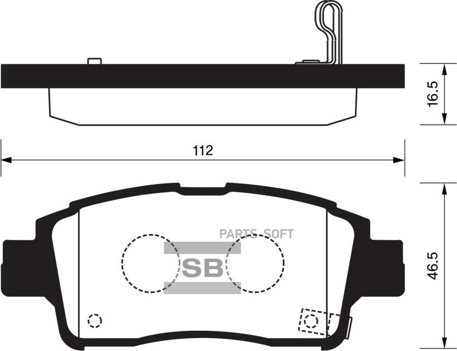 

Тормозные колодки Sangsin brake дисковые SP1230