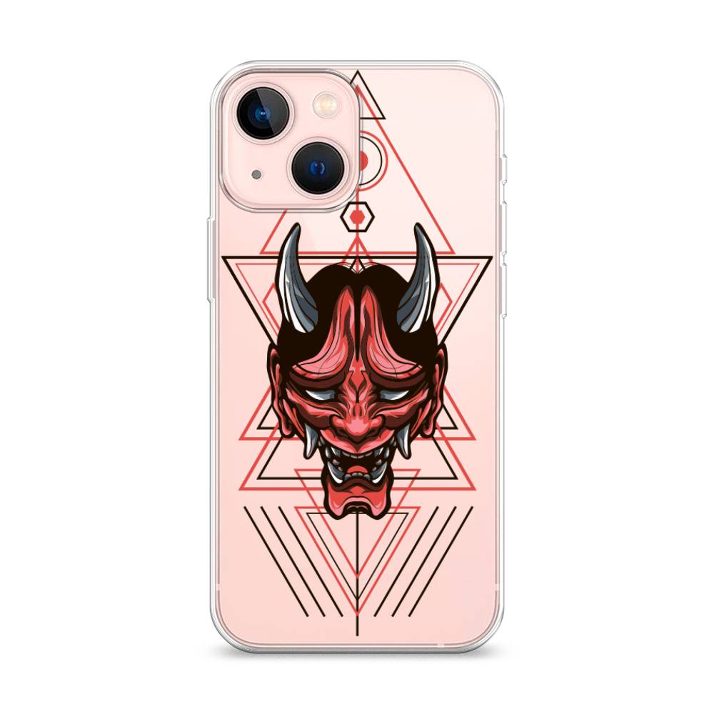 

Чехол для Apple iPhone 13 mini "Hanya Oni mask", Серый;красный;черный, 14150-4