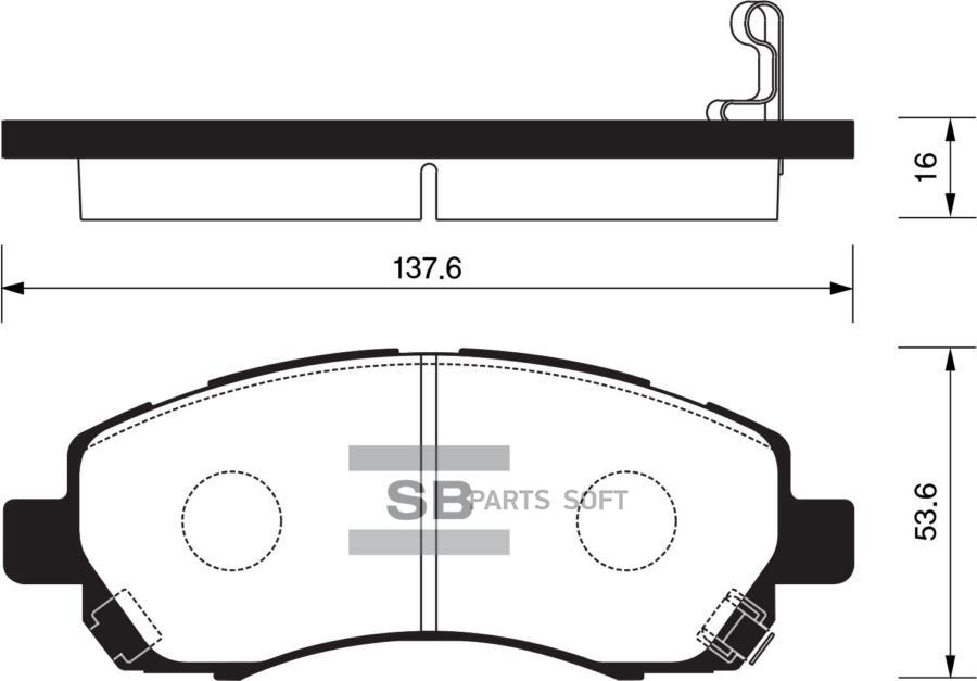 

Тормозные колодки Sangsin brake дисковые SP1228