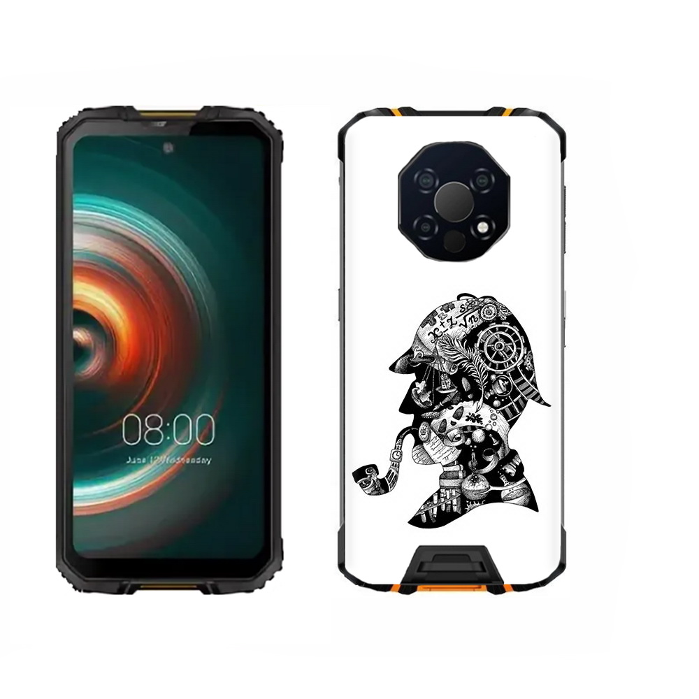 

Чехол MyPads Tocco для Oukitel WP13 мужчина с трубкой абстракция, Прозрачный, Tocco
