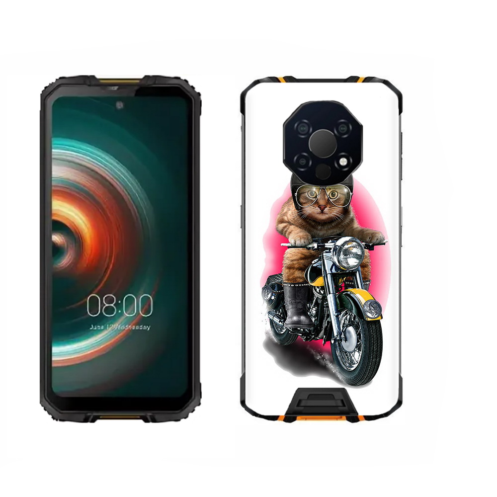 

Чехол MyPads Tocco для Oukitel WP13 мото-кот, Прозрачный, Tocco
