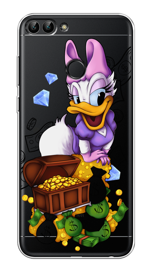 

Чехол на Huawei P Smart "Rich Daisy Duck", Коричневый;белый;фиолетовый, 64050-6