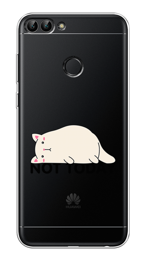 

Чехол на Huawei P Smart "Cat not today", Белый;розовый;черный, 64050-1