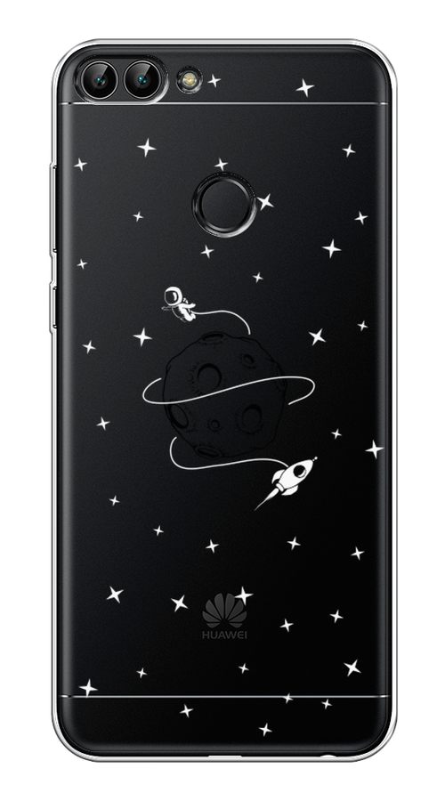 

Чехол на Huawei P Smart "Полет вокруг луны", Белый;серый;черный, 64050-2