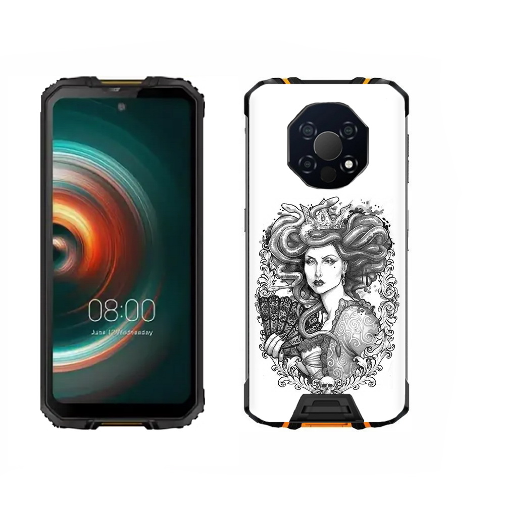 

Чехол MyPads Tocco для Oukitel WP13 медуза черно белый, Прозрачный, Tocco