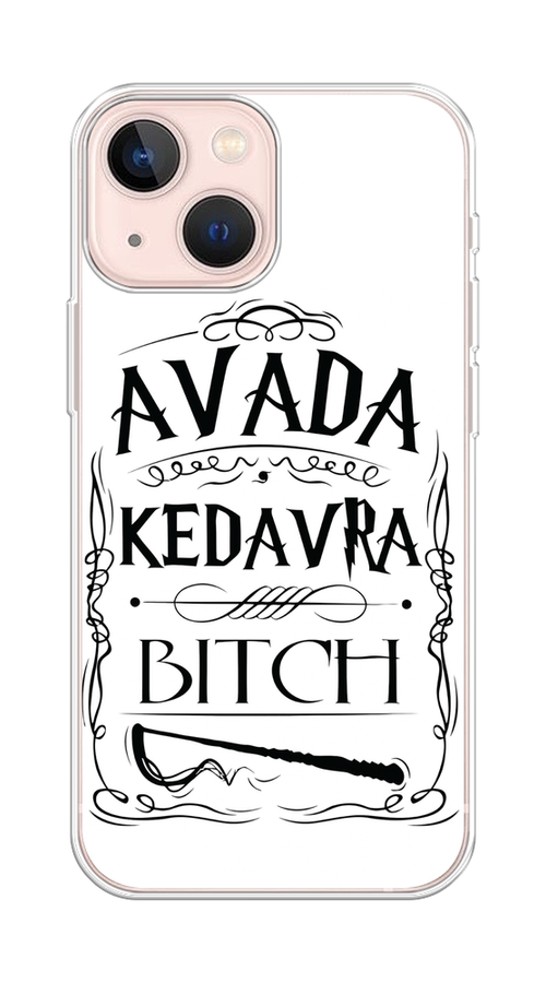 

Чехол на Apple iPhone 13 mini "Avada kedavra bitch", Белый;серый;черный, 14150-6