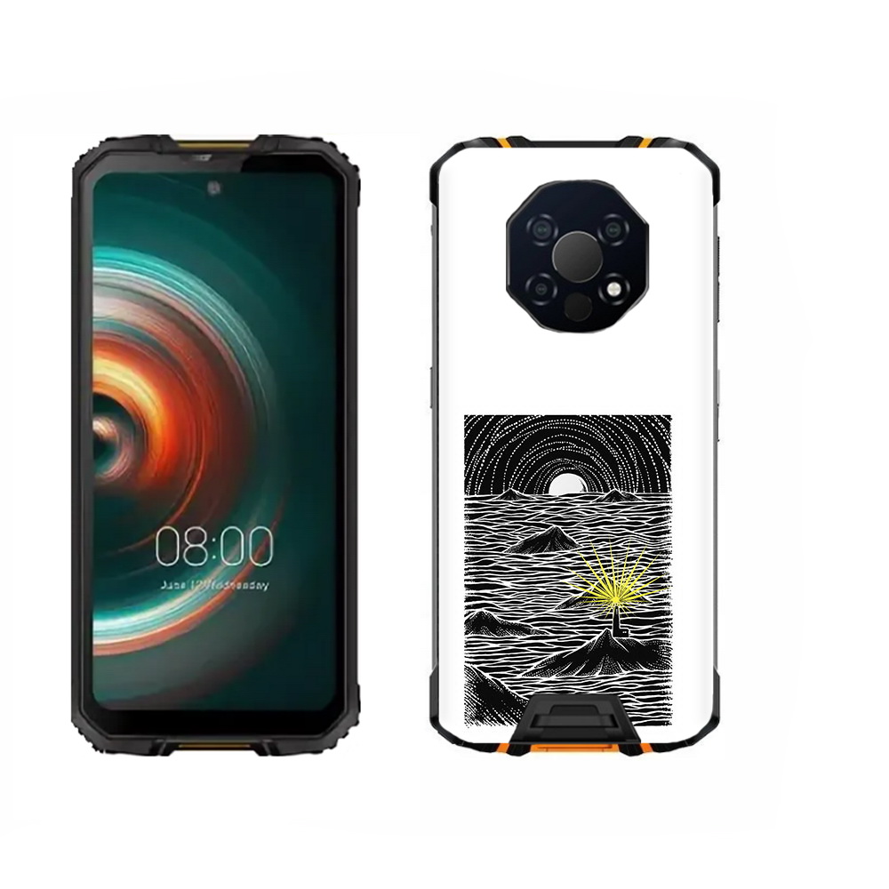 

Чехол MyPads Tocco для Oukitel WP13 маяк в черно белом море, Прозрачный, Tocco
