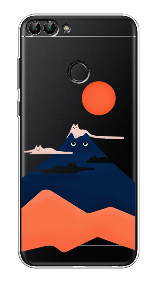 

Чехол на Huawei P Smart "Кот-гора", Черный;оранжевый, 64050-4