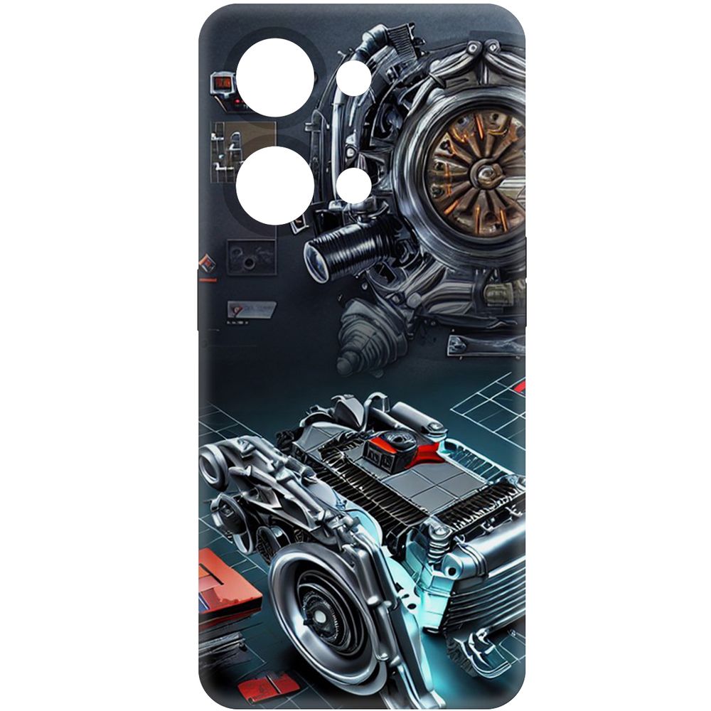 

Чехол-накладка Krutoff Soft Case Моторы для OnePlus Nord 3 5G черный