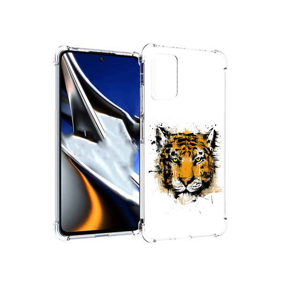 

Чехол MyPads Tocco для Xiaomi Poco X4 Pro 5G тигруля, Прозрачный, Tocco