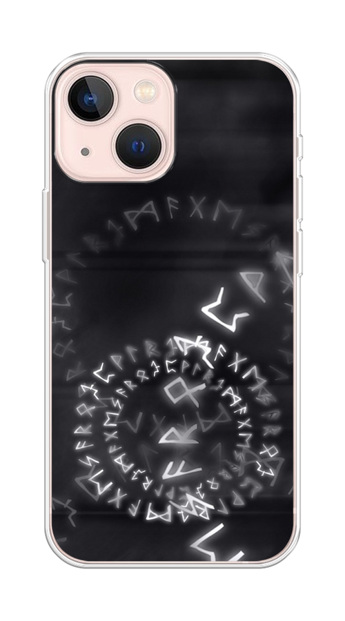 

Чехол на Apple iPhone 13 mini "Руны", Серый;черный, 14150-3
