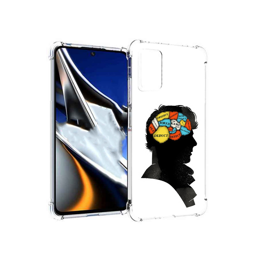 

Чехол MyPads Tocco для Xiaomi Poco X4 Pro 5G темный рисунок, Прозрачный, Tocco