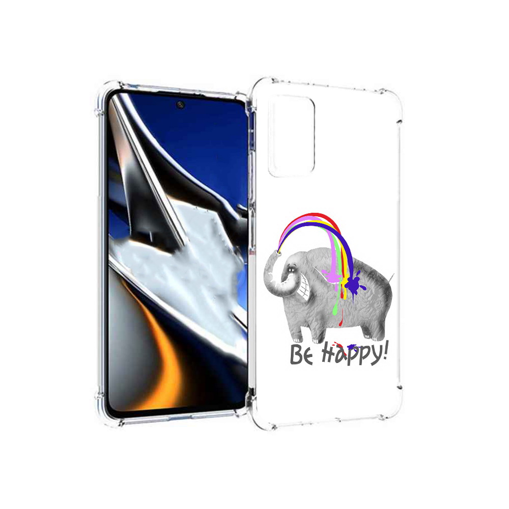

Чехол MyPads Tocco для Xiaomi Poco X4 Pro 5G счастливый слон, Прозрачный, Tocco