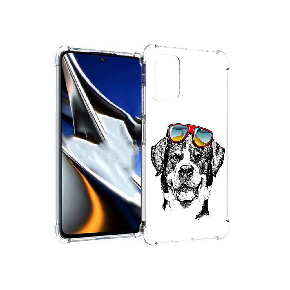 

Чехол MyPads Tocco для Xiaomi Poco X4 Pro 5G счастливая собака, Прозрачный, Tocco