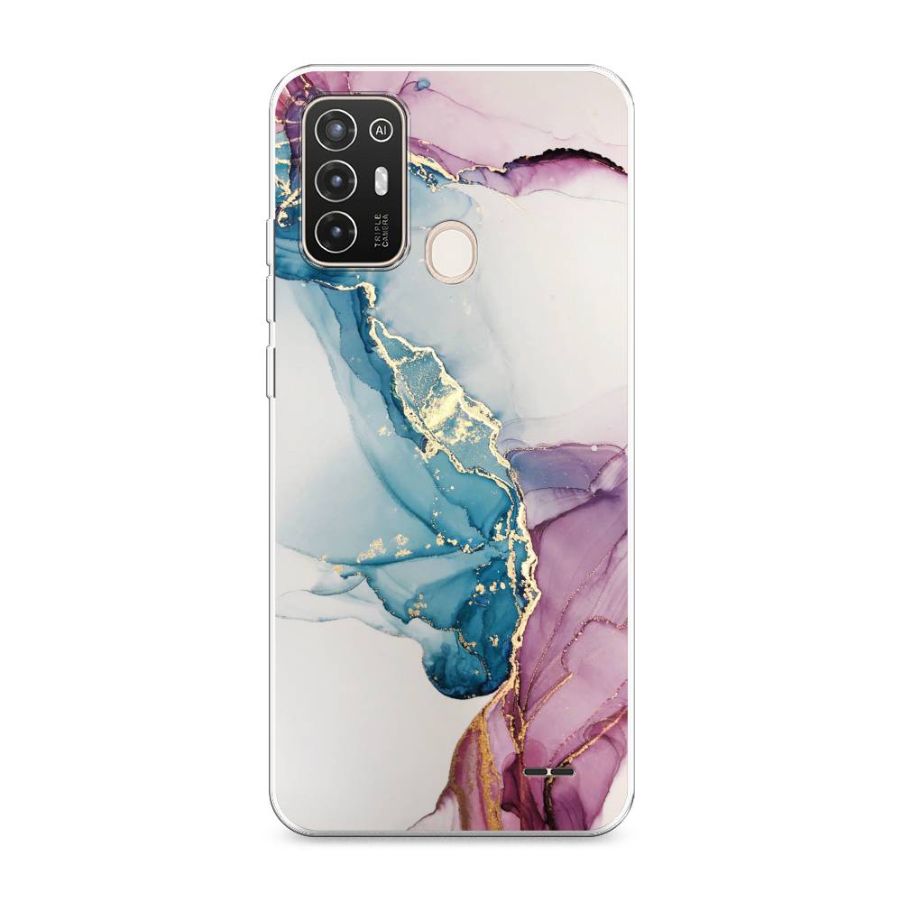 

Чехол на ZTE Blade A52 "Розовые разводы рисунок", 136250-3