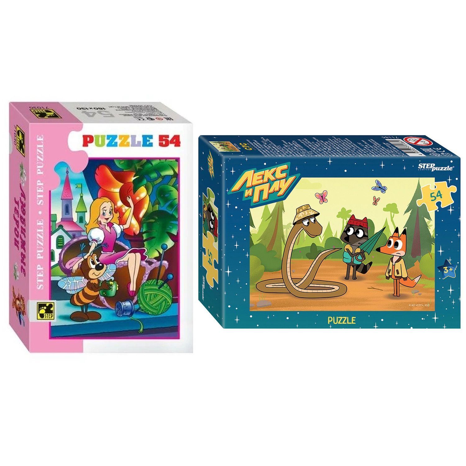 

Пазл для детей Step Puzzle 54 Любимые герои набор 2шт, 71030/71186