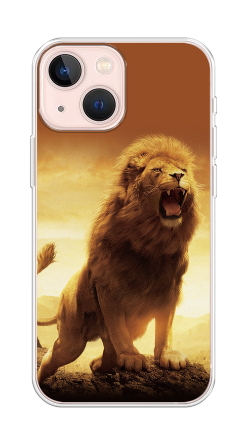 

Чехол на Apple iPhone 13 mini "Львиный рык", Коричневый;желтый;оранжевый, 14150-1