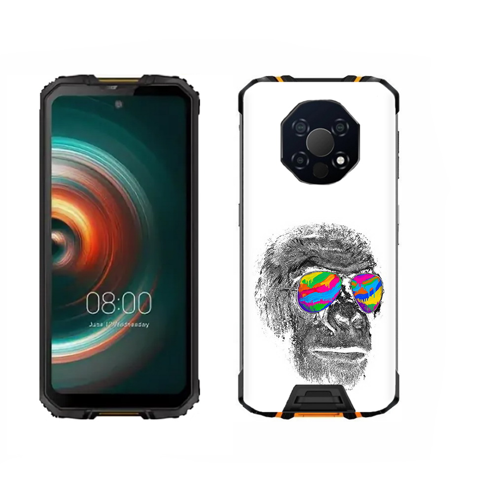 

Чехол MyPads Tocco для Oukitel WP13 крутая обезьяна в очках, Прозрачный, Tocco