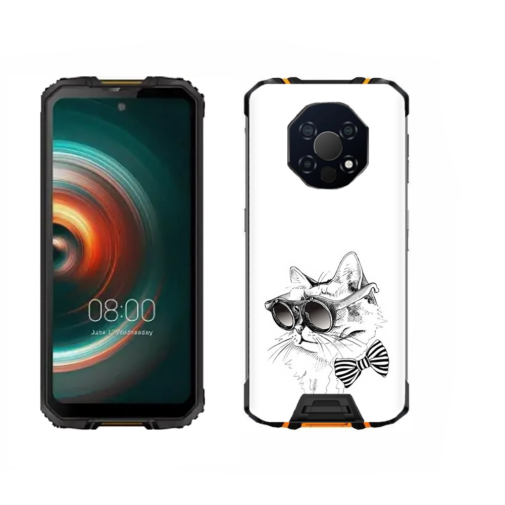 

Чехол MyPads Tocco для Oukitel WP13 крутая кошка в очках, Прозрачный, Tocco