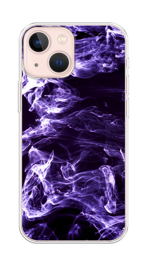 

Чехол на Apple iPhone 13 mini "Фиолетовый дым", Фиолетовый;белый;черный, 14150-3