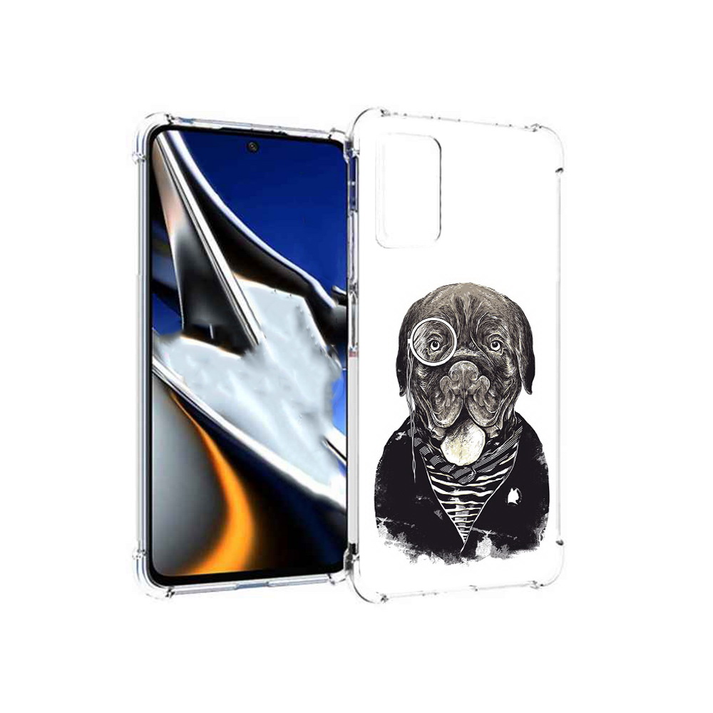 

Чехол MyPads Tocco для Xiaomi Poco X4 Pro 5G солидный песик, Прозрачный, Tocco
