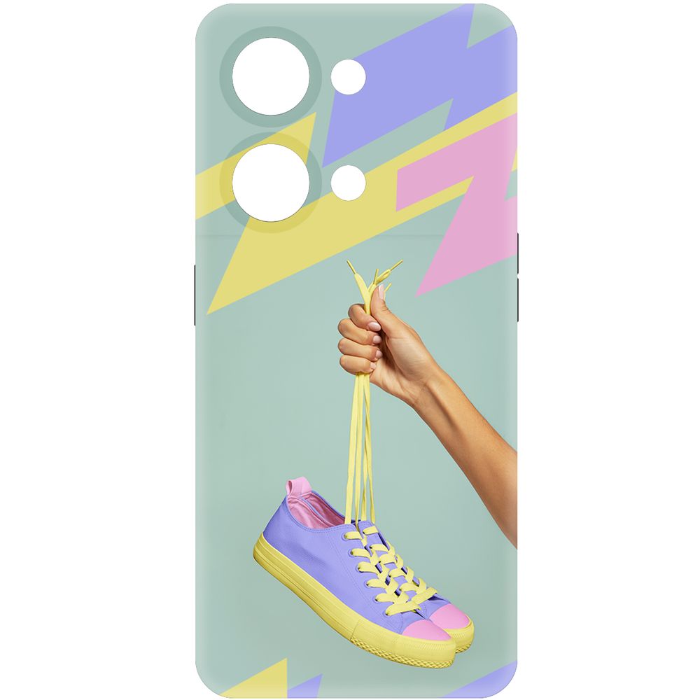 

Чехол-накладка Krutoff Soft Case Кроссовки женские Цветные для OnePlus Nord 3 5G черный