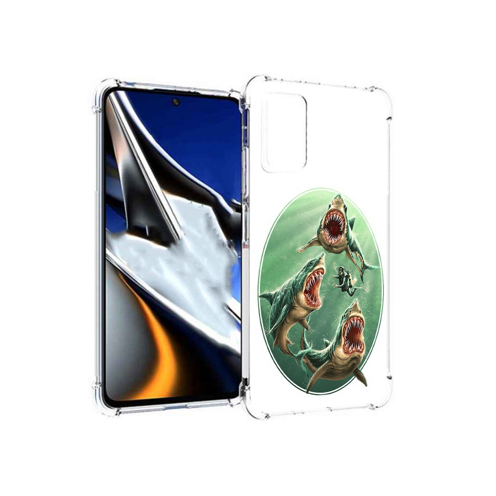 

Чехол MyPads Tocco для Xiaomi Poco X4 Pro 5G синяя бездна, Прозрачный, Tocco