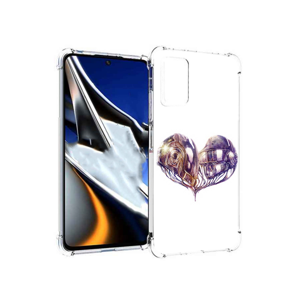 

Чехол MyPads Tocco для Xiaomi Poco X4 Pro 5G сердце абстракция, Прозрачный, Tocco