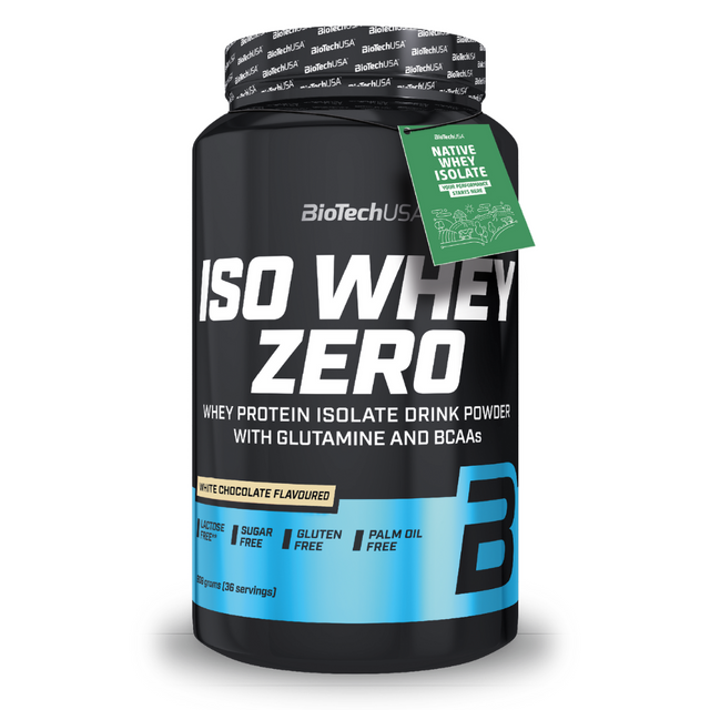 Изолят сывороточного протеина BioTechUSA Iso Whey Zero порошок 908 г. Белый шоколад