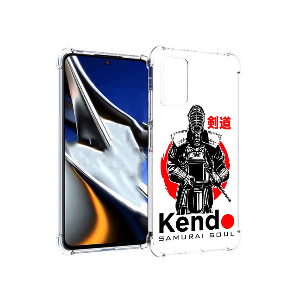 

Чехол MyPads Tocco для Xiaomi Poco X4 Pro 5G рисованый самурай, Прозрачный, Tocco