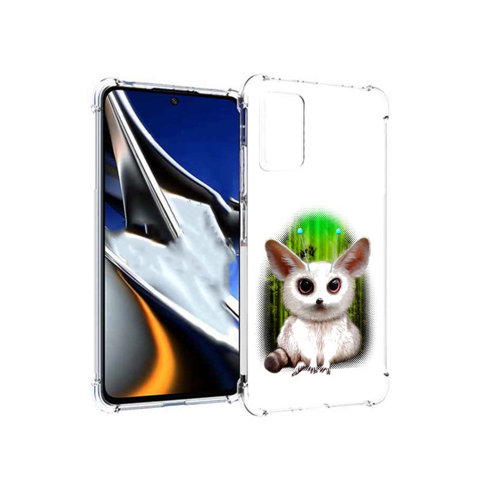 

Чехол MyPads Tocco для Xiaomi Poco X4 Pro 5G пушистое животное, Прозрачный, Tocco