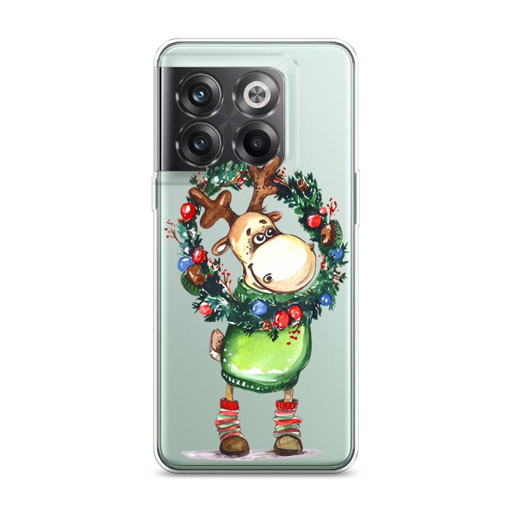

Чехол на OnePlus Ace Pro "Олень с новогодним венком", 153350-4