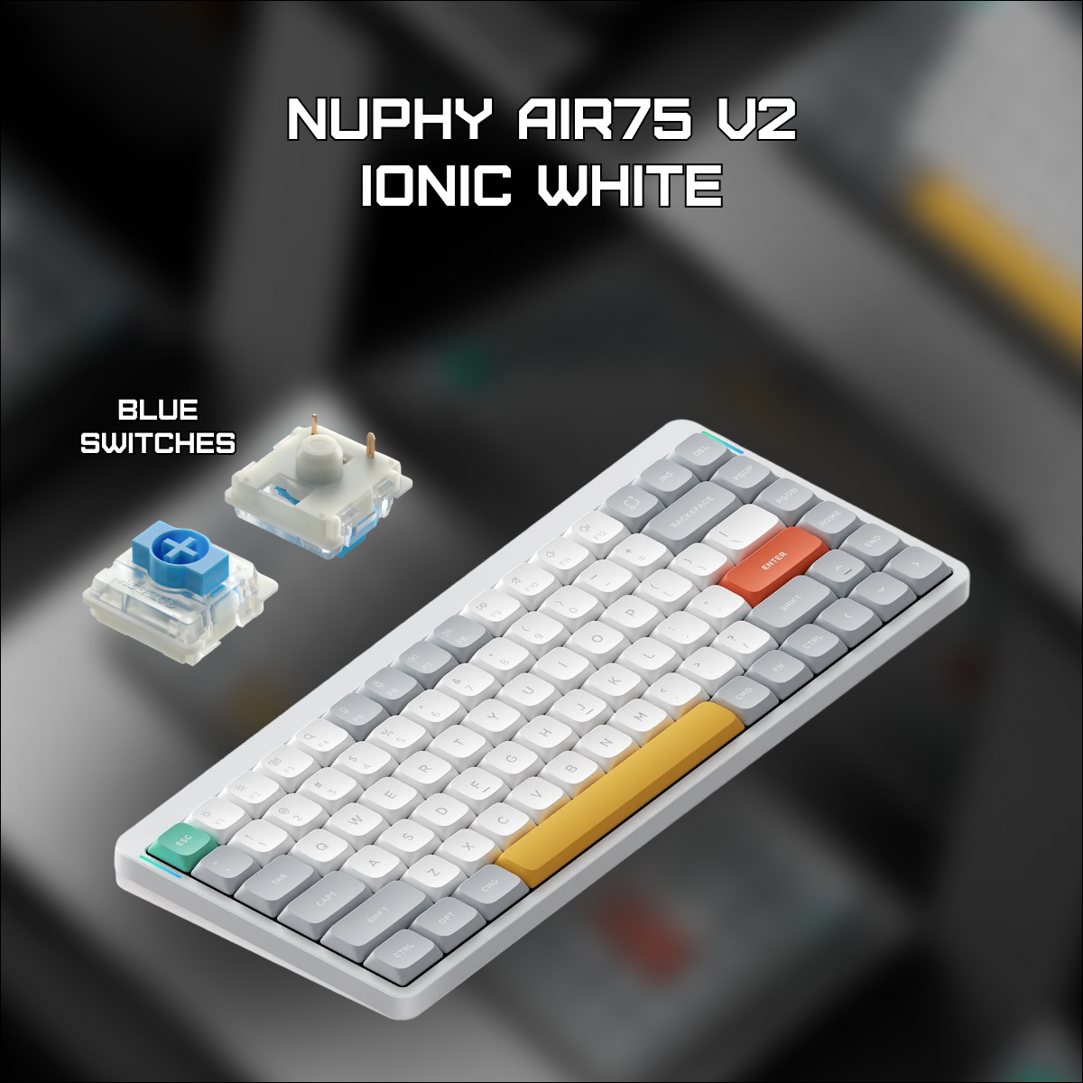 Проводная/беспроводная клавиатура Nuphy AIR75v2 Ionic White Blue