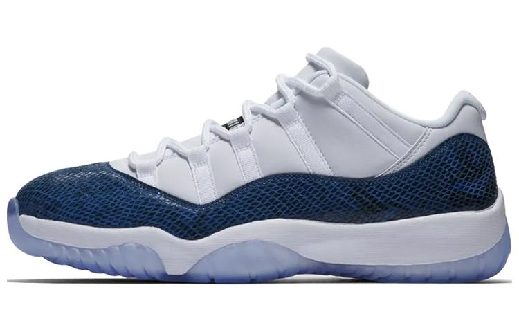 

Кроссовки унисекс Jordan Air Jordan 11 navy snakeskin 2019 белые 43 EU, Белый, Air Jordan 11 navy snakeskin 2019