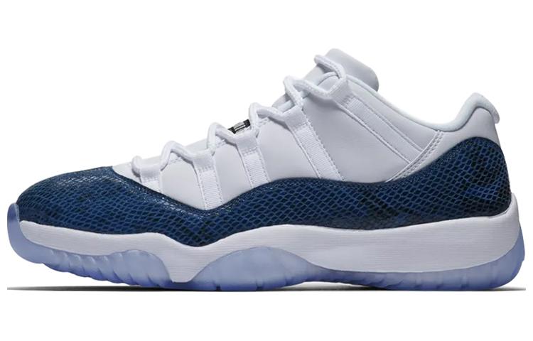 

Кроссовки унисекс Jordan Air Jordan 11 navy snakeskin 2019 белые 40.5 EU, Белый, Air Jordan 11 navy snakeskin 2019