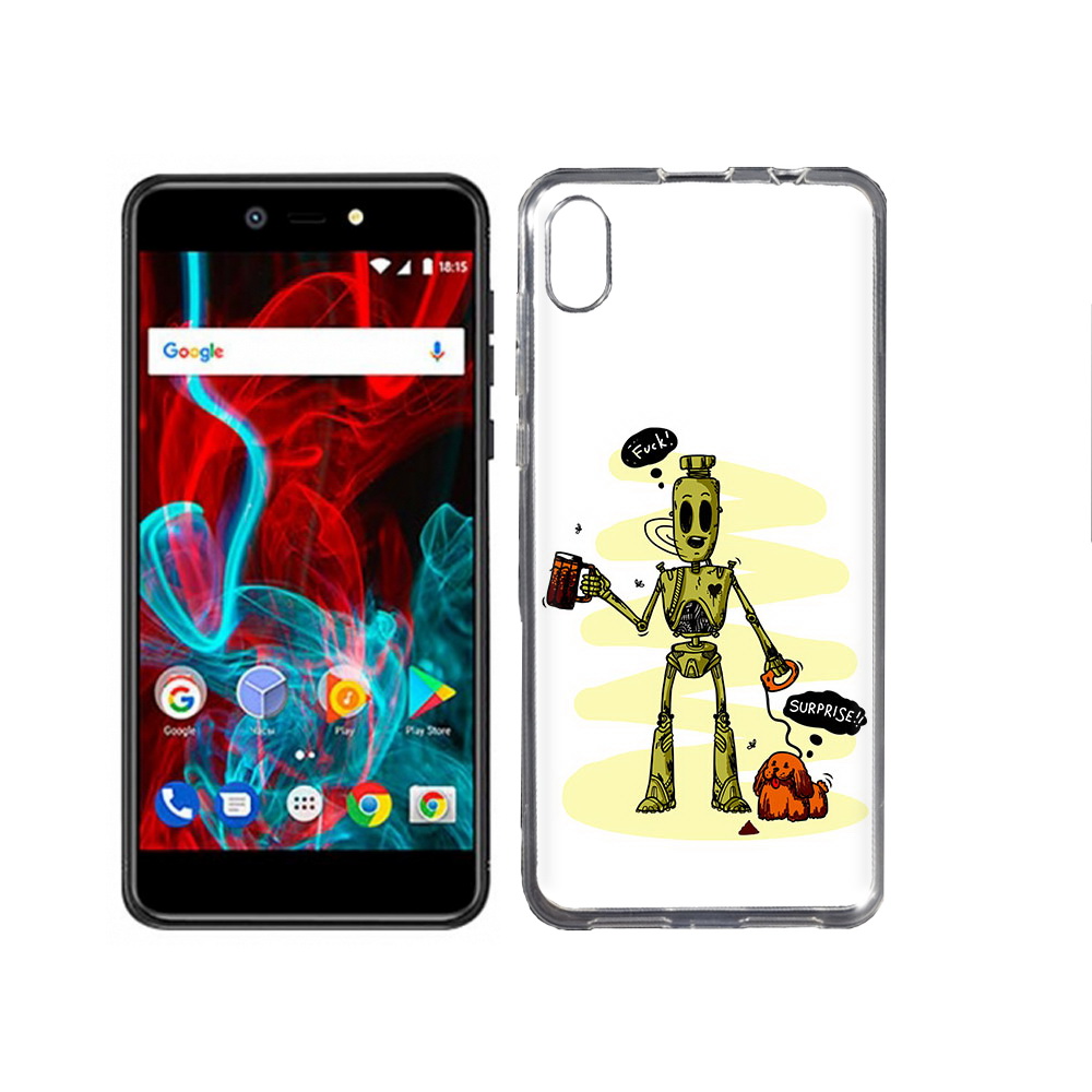 

Чехол MyPads Tocco для BQ-5211 Strike прикольный робот, Прозрачный, Tocco