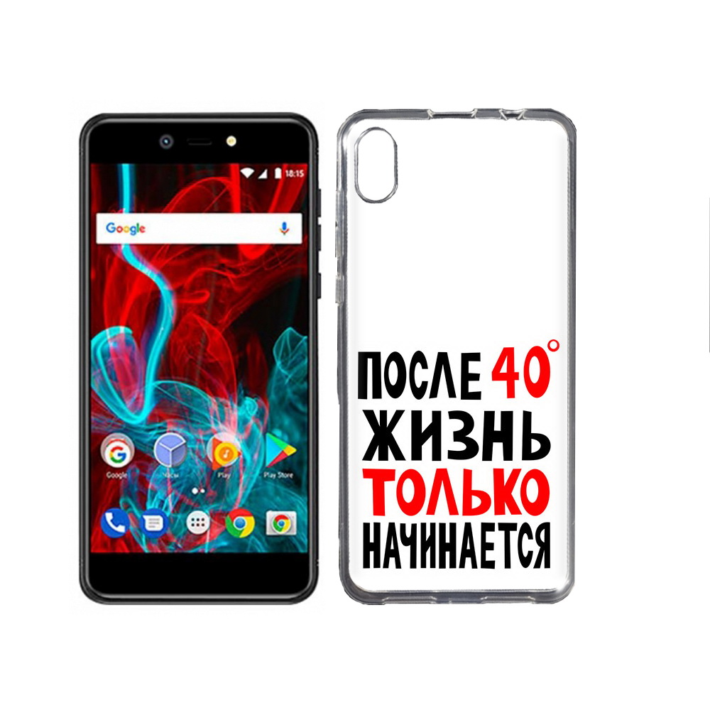 

Чехол MyPads Tocco для BQ-5211 Strike после 40 жизнь начинается, Прозрачный, Tocco