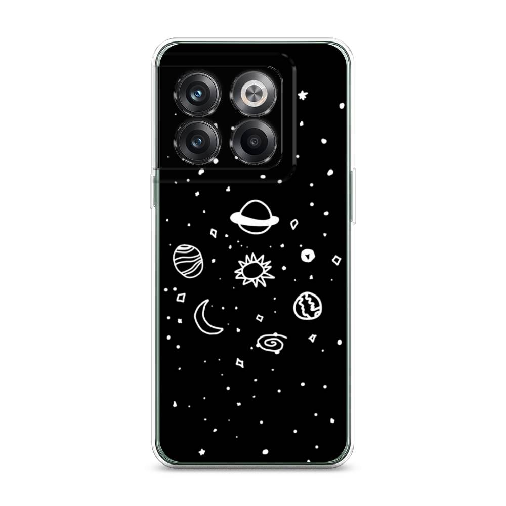 

Чехол на OnePlus Ace Pro "Дудл солнечной системы", Бежевый;серый, 153350-2