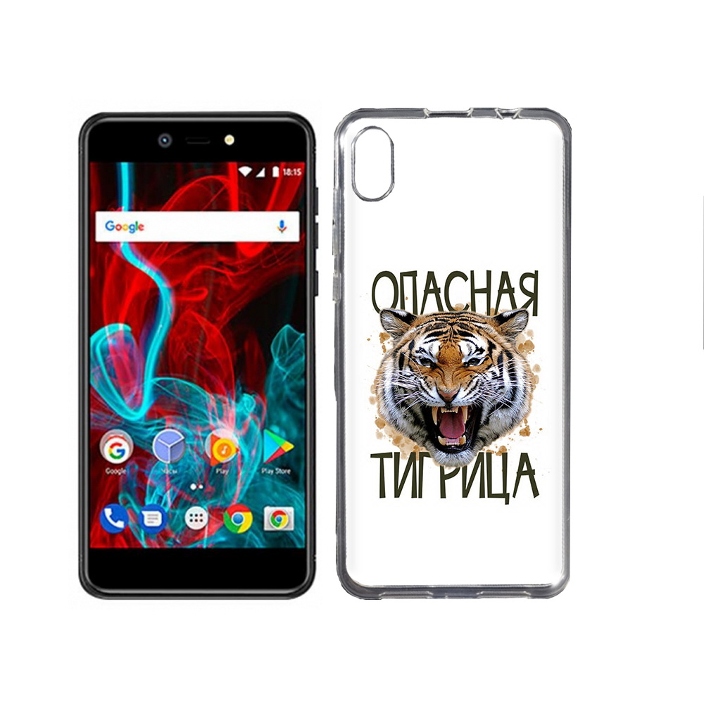 

Чехол MyPads Tocco для BQ-5211 Strike опасная тигрица, Прозрачный, Tocco