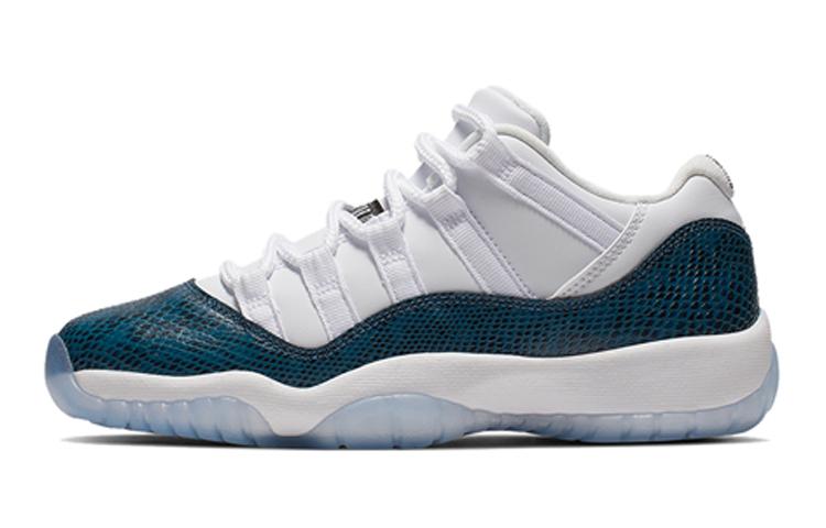 

Кроссовки унисекс Jordan Air Jordan 11 Low Navy Snakeskin GS 2019 белые 40 EU, Белый, Air Jordan 11 Low Navy Snakeskin GS 2019