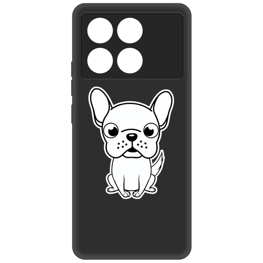 

Чехол-накладка Krutoff Soft Case Черно-белый щенок для Poco X6 Pro черный